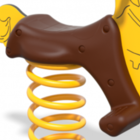 Siége et repose pieds rotomoulé